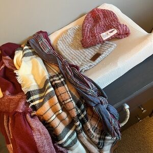 Scarfs and love your melon hats